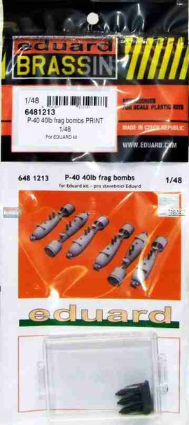 EDU6481213 1:48 Eduard Brassin - P-40 Warhawk 40lb Frag Bombs (EDU kit)