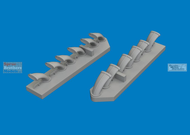 EDU6481199 1:48 Eduard Brassin - Fw190D-9 Exhaust Stacks (MIA kit)