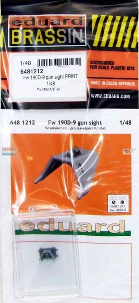 EDU6481212 1:48 Eduard Brassin - Fw190D-9 Gun Sight (MIA kit)
