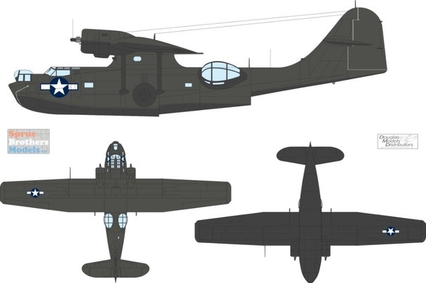 EDUEX1183 1:48 Eduard Mask - PBY-5A Catalina US National Insignia (Star & Bars) (EDU/REV kit)