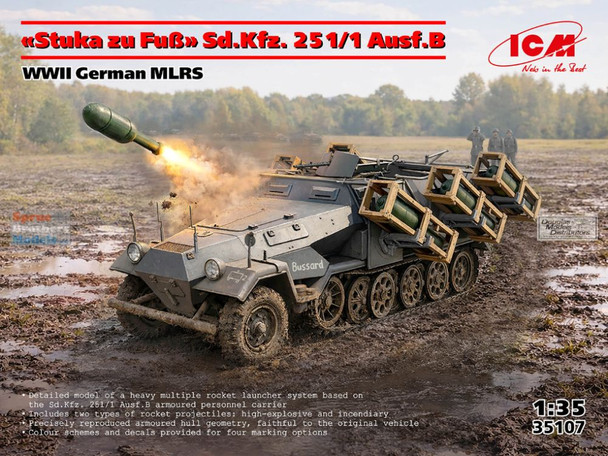 ICM35107 1:35 ICM Sd.Kfz.251/1 Ausf.B 'Stuka zu FuB' WW2 German MLRS