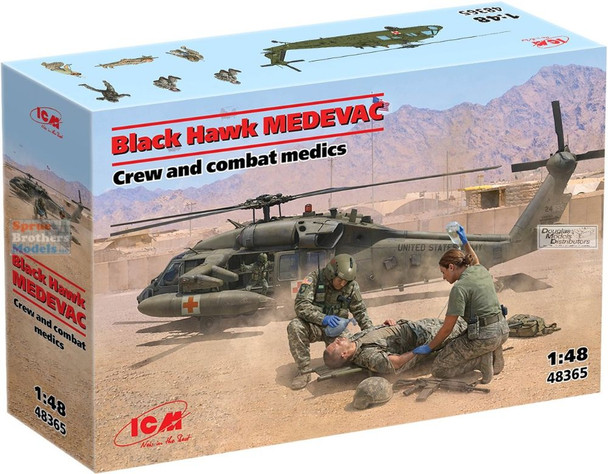 ICM48365 1:48 ICM UH-60 Black Hawk MEDEVAC with Crew & Combat Medics