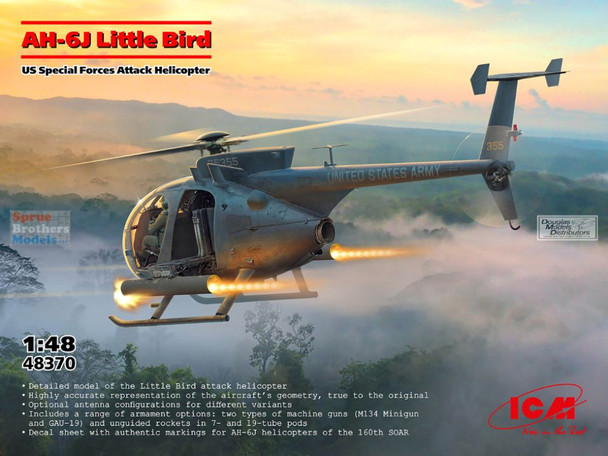 ICM48370 1:48 ICM AH-6J Little Bird US Special Forces Attack Helicopter