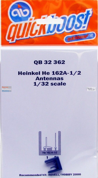 QBT32362 1:32 Quickboost He162A-1/2 Antennas (REV/H2K kit)