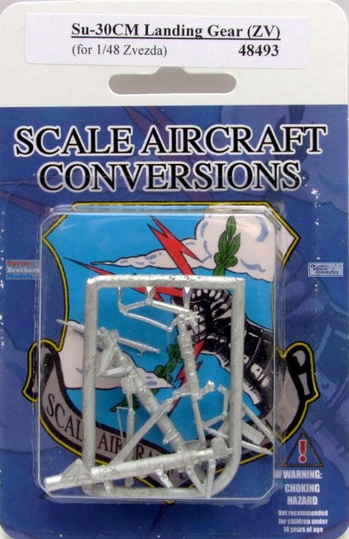 SAC48493 1:48 Scale Aircraft Conversions - Su-30CM Fulcrum Landing Gear (ZVE kit)
