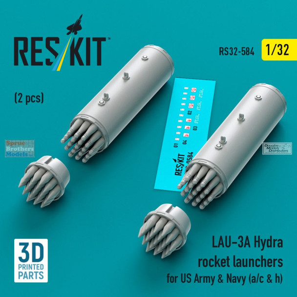 RESRS320584 1:32 ResKit LAU-3A Hydra Rocket Launcher Set