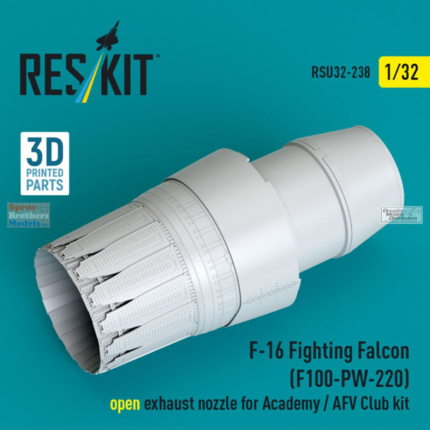 RESRSU320238U 1:32 ResKit F-16 Falcon Exhaust Nozzle Open [F100-PW-220] (ACA/AFV kit)