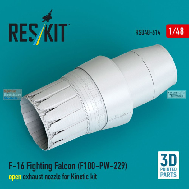RESRSU480614U 1:48 ResKit F-16 Falcon Open F100-PW-229 Exhaust Nozzle (KIN kit)