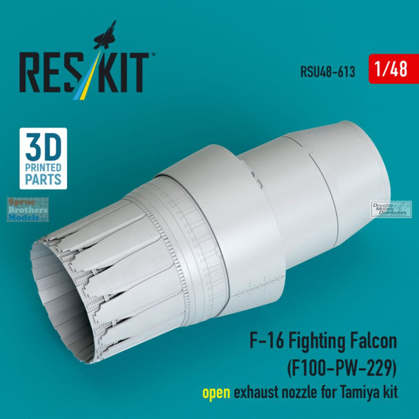 RESRSU480613U 1:48 ResKit F-16 Falcon Open F100-PW-229 Exhaust Nozzle (TAM kit)