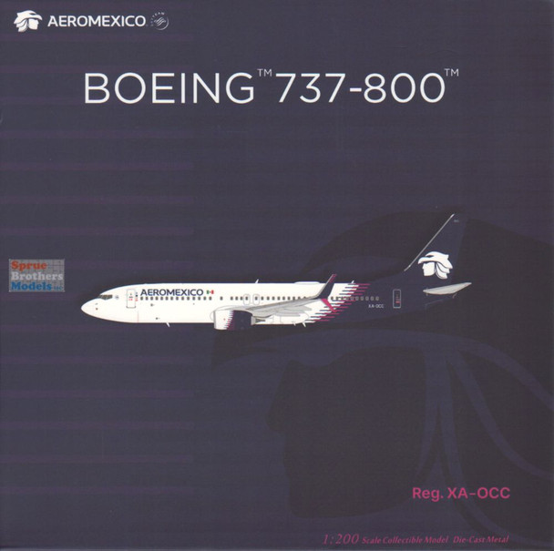 NGM08078 1:200 NG Model Aeromexico B737-800 Reg #XA-OCC (pre-painted/pre-built)