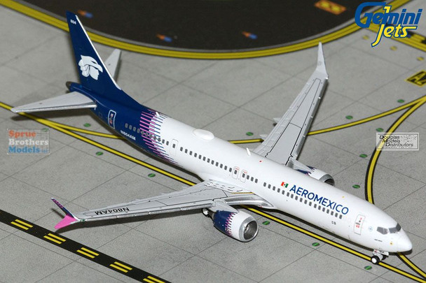 GEMGJ2416 1:400 Gemini Jets AeroMexico B737 Max 9 Reg #N804AM (pre-painted/pre-built)
