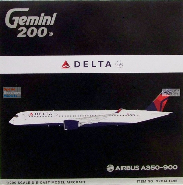 GEMG21496 1:200 Gemini Jets Delta Airlines Airbus A350-900 Reg #N504DN (pre-painted/pre-built)