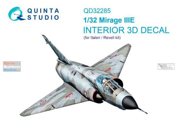 QTSQD32285 1:32 Quinta Studio 3D Decal - Mirage IIIE (ITA/REV kit)