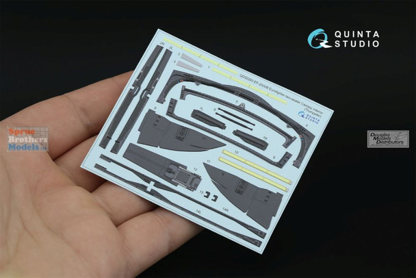 QTSQD32293 1:32 Quinta Studio 3D Decal - EF-2000B EF-2000T Eurofighter Typhoon Canopy Framing Extras Set (TRP kit)