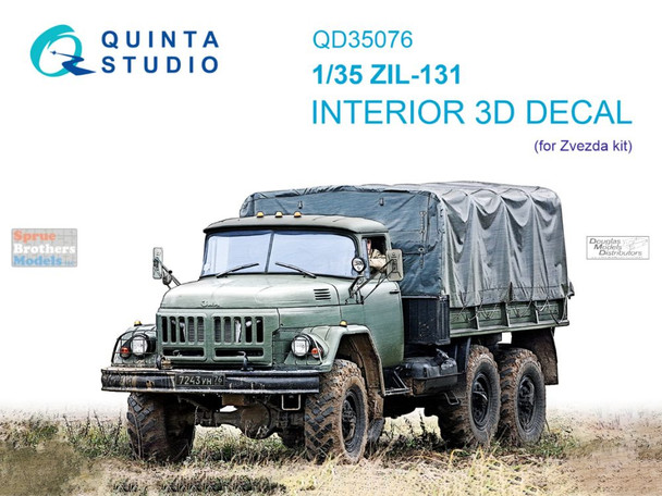 QTSQD35076 1:35 Quinta Studio 3D Decal - ZIL-131 (ZVE kit)