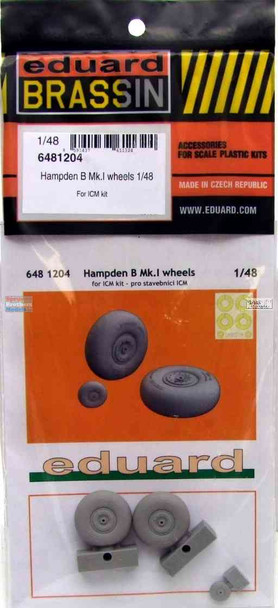 EDU6481204 1:48 Eduard Brassin - Hampden B Mk.I Wheels (ICM kit)
