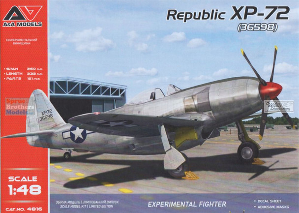 MDVAAM48016 1:48 Modelsvit A&A Models Republic X-72 (36598) Experimental Fighter