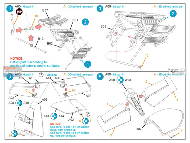 QTSQT48224 1:48 Quinta Studio Su-31 Deflected Control Surfaces & Exterior Detail Set (QTS kit)