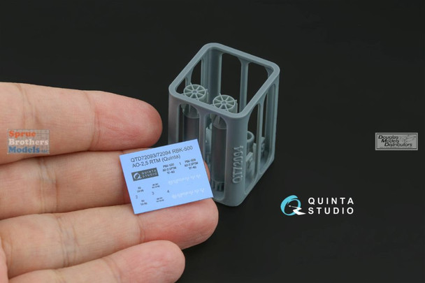QTSQT72094 1:72 Quinta Studio RBK-500 AO-2.5 RTM with Nose Cone Cluster Bomb Set