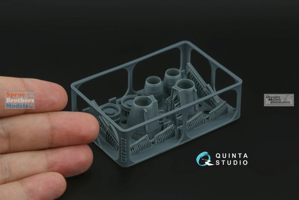 QTSQT72097 1:72 Quinta Studio Su-25 Frogfoot Rear Nacelles with Flare Dispensers & Nozzles (ZVE kit)