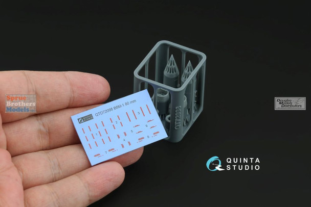 QTSQT72098 1:72 Quinta Studio B8M1 80mm Rocket Pod Set