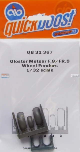 QBT32367 1:32 Quickboost Gloster Meteor F.8/FR.9 Wheel Fenders (REV kit)