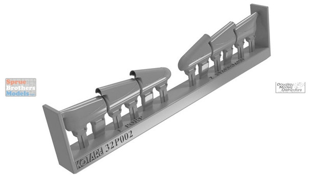 KOT32P002P  1:32 Kotare Exhausts (Triple Ejector Nozzle Outlet) for Spitfire Mk.I Early (KOT kit)