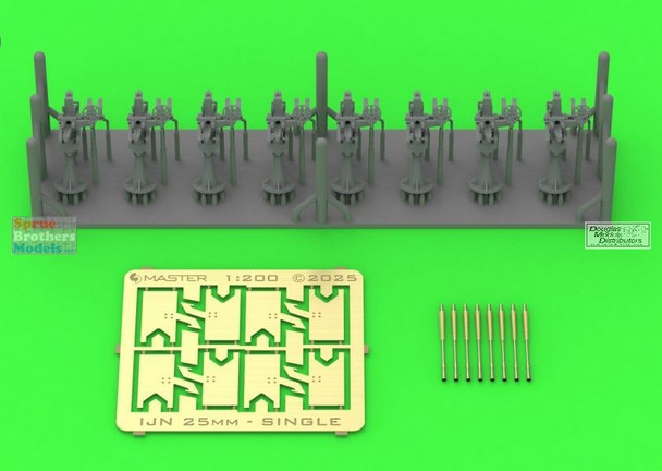 MASSM200010 1:200 Master Model IJN Type 96 25mm Single Mount (x8)