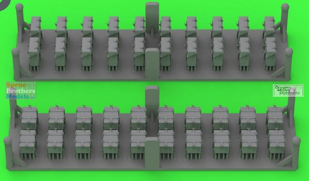 MASSM350126 1:350 Master Model IJN Type 96 25mm Ammo Boxes (Two Types)