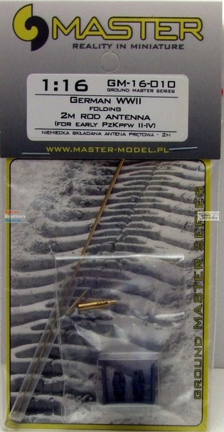MASGM16010 1:16 Master Model German WW2 Folding 2m Rod Antenna (for early Panzer II-IV)