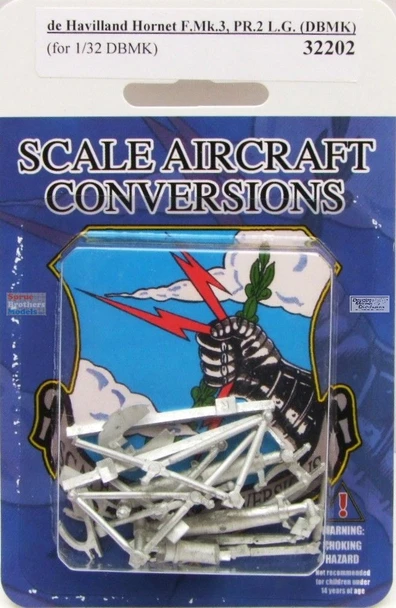 SAC32202 1:32 Scale Aircraft Conversions - DH Hornet F.Mk.3 / PR.2 Landing Gear (DBM kit)