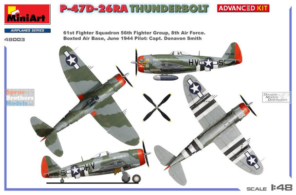 ONEMIA48003 1:48 Miniart P-47D-26RA Thunderbolt [Advanced Kit] (BOX DAMAGE)
