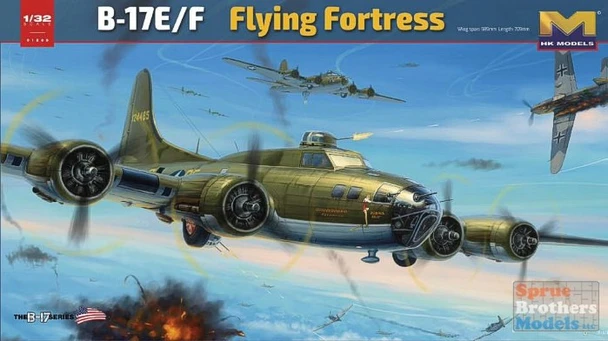 ONEHKM01E05 1:32 HK Models B-17E B-17F Flying Fortress (BOX DAMAGE)