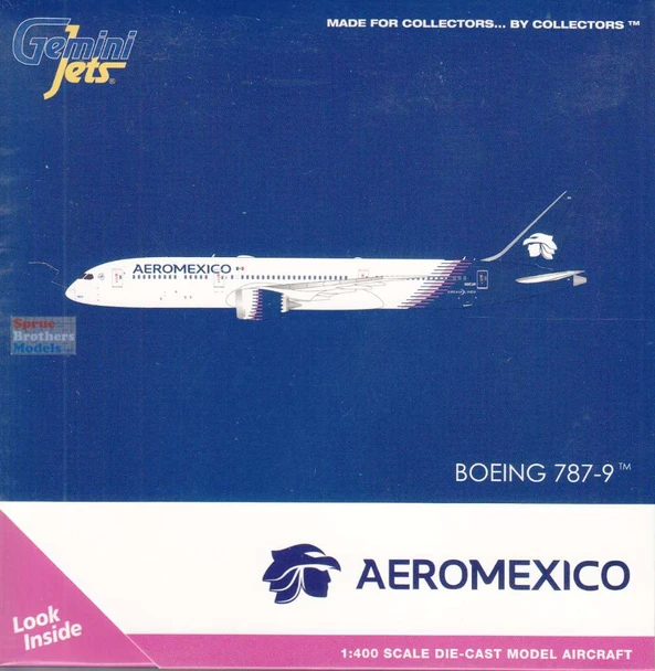 GEMGJ2414 1:400 Gemini Jets AeroMexico B787-9 Reg #N815AM (pre-painted/pre-built)