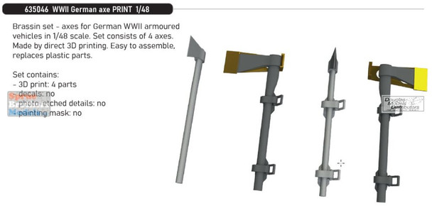 EDU635046 1:48 Eduard Brassin WW2 German Axes