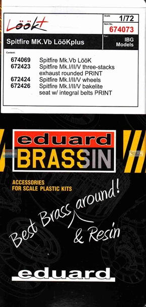 EDU674073 1:72 Eduard LookPlus - Spitfire Mk.Vb Detail Set (IBG kit)