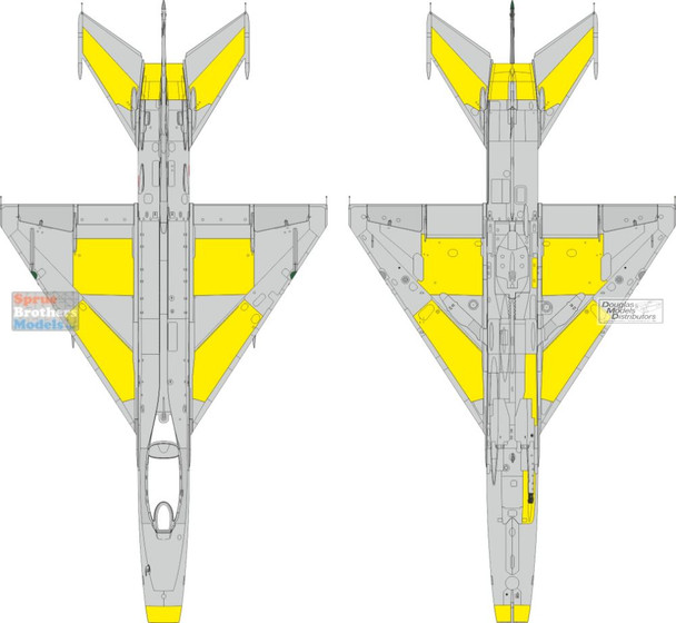 EDUEX1193 1:48 Eduard Mask - MiG-21F Fishbed Surface Panels (EDU kit)