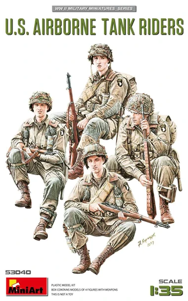 MIA53040 1:35 MiniArt US Airborne Tank Riders Figure Set