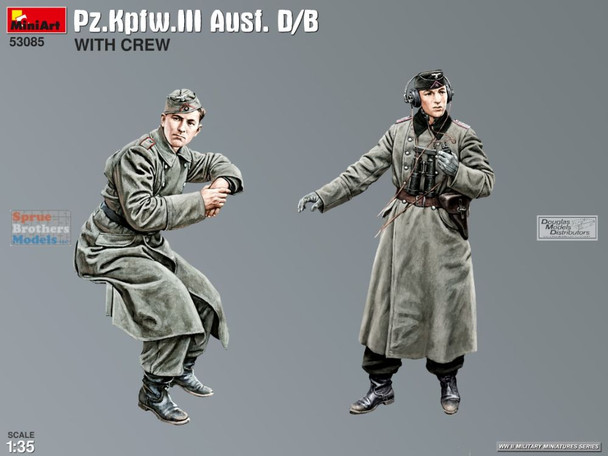 MIA53085 1:35 Miniart Panzer Pz.Kfw.III Ausf.D/B with Crew