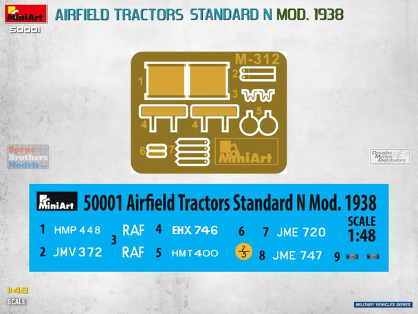 MIA50001 1:48 Miniart Standard N Mod 1938 Airfield Tractors