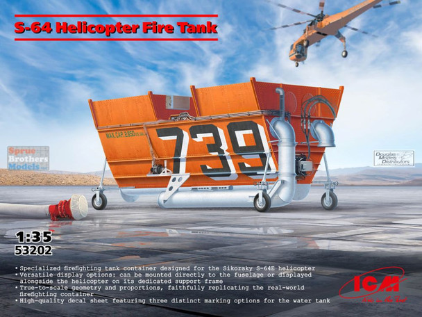 ICM53202 1:35 ICM Fire Tank for S-64 Skycrane Helicopter