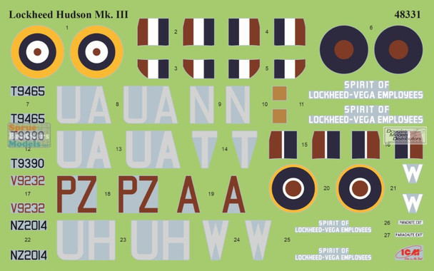 ICM48331 1:48 ICM Lockheed Hudson Mk.III