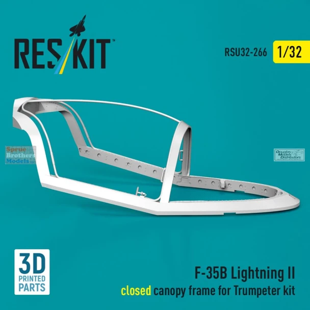 RESRSU320266U 1:32 ResKit F-35B Lightning II Closed Canopy Framing (TRP kit)