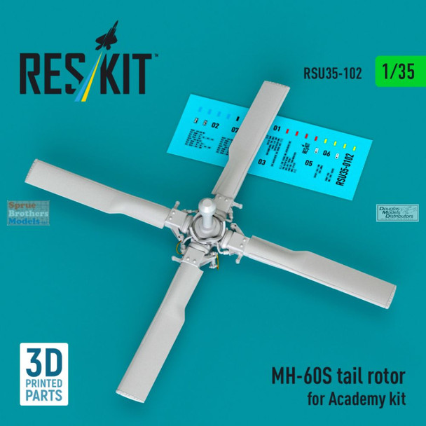 RESRSU350102U 1:35 ResKit MH-60S Seahawk Tail Rotor (ACA kit)