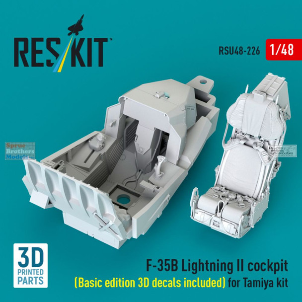 RESRSU480226U 1:48 ResKit F-35B Lightning II Cockpit Set Basic Edition (TAM kit)