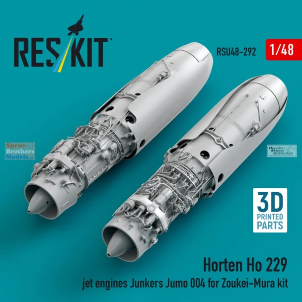 RESRSU480292U 1:48 ResKit Horten Ho229 Engine Set JUMO 004 (ZKM kit)