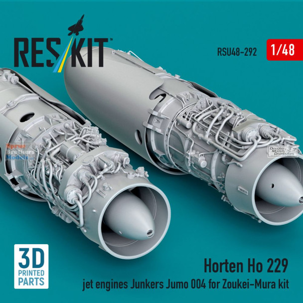 RESRSU480292U 1:48 ResKit Horten Ho229 Engine Set JUMO 004 (ZKM kit)
