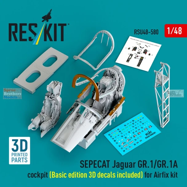 RESRSU480580U 1:48 ResKit Jaguar GR.1/GR.1A Cockpit Set Basic Edition (AFX kit)