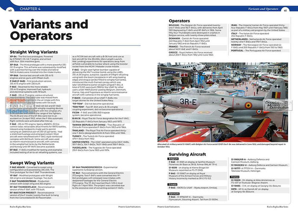 PSPBLUE008 Phoenix Scale Publications - The Republic F-84 Thunderjet Thunderstreak Thunderflash