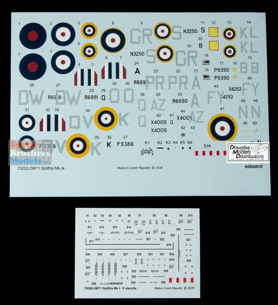 EDU70202 1:72 Eduard Spitfire Mk.Ia ProfiPACK Edition